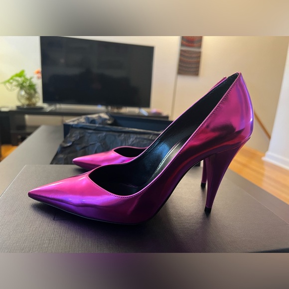 Saint Laurent - Kiki 100 Pump Vitellino Laminato - Picture 16 of 16